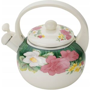 MASTERPAN Czajnik Emaliowany Retro 2.2L Z Gwizdkiem - Biała Stal Węglowa Indukcja Gaz MASTERPAN Czajnik Emaliowany Retro 2.2L Z Gwizdkiem - Biała Stal Węglowa Indukcja Gaz