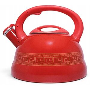 Czajnik Emaliowany Retro 3,3L z Gwizdkiem Indukcja Gaz MASTERPAN CZERWONY Czajnik Emaliowany Retro 3,3L z Gwizdkiem Indukcja Gaz MASTERPAN CZERWONY