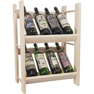 Inny producent Drewniany stojak na 8 butelek wina surowa olcha DIY leżak na alkohol 60x42 Inny producent Drewniany stojak na 8 butelek wina surowa olcha DIY leżak na alkohol 60x42