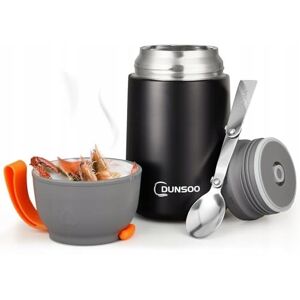 Inny producent DUNSOO Termos Na Żywność 650ml Stal Nierdzewna Z Łyżką Składana Inny producent DUNSOO Termos Na Żywność 650ml Stal Nierdzewna Z Łyżką Składana