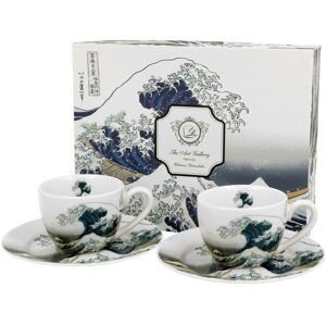 DUO Gift, 2 filiżanki espresso ze spodkami, THE GREAT WAVE INSPIRED BY HOKUSAI DUO Gift, 2 filiżanki espresso ze spodkami, THE GREAT WAVE INSPIRED BY HOKUSAI