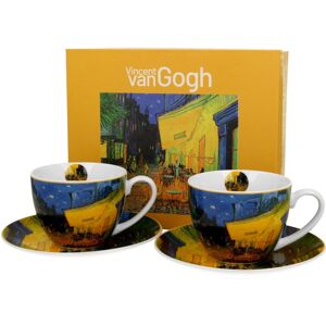 DUO Dwie filiżanki do herbaty Gogh porcelana taras noc DUO Dwie filiżanki do herbaty Gogh porcelana taras noc