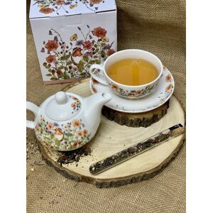 Dzbanek do herbaty porcelanowy z filiżanką i spodkiem DUO WILD BIRD 350 ml Dzbanek do herbaty porcelanowy z filiżanką i spodkiem DUO WILD BIRD 350 ml