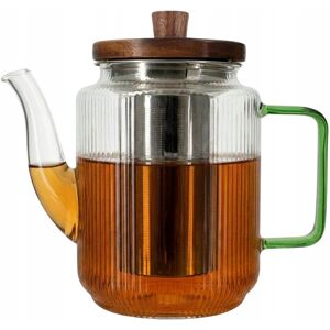 Inny producent Dzbanek do herbaty z zaparzaczem Broadway, szkło ryflowane, 550 ml Inny producent Dzbanek do herbaty z zaparzaczem Broadway, szkło ryflowane, 550 ml