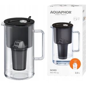 Dzbanek filtrujący szklany Aquaphor Nord 2,5l z wkładem A5H (350l), czarny Dzbanek filtrujący szklany Aquaphor Nord 2,5l z wkładem A5H (350l), czarny