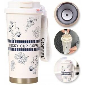 ECARLA kubek termiczny uchwytem i ustnikiem 550ml Kremowy BD28WZ3 ECARLA kubek termiczny uchwytem i ustnikiem 550ml Kremowy BD28WZ3