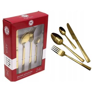 Ekskluzywne ZŁOTE sztućce zestaw 24 sztuk POŁYSK ARYA GOLD MG Home GESSLER Ekskluzywne ZŁOTE sztućce zestaw 24 sztuk POŁYSK ARYA GOLD MG Home GESSLER