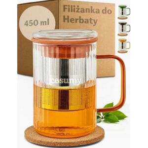 FILIŻANKA 450ML SZKLANKA SZKŁO BOROKRZEMOWE ŻAROODPORNA SITKIEM KORKOWA FILIŻANKA 450ML SZKLANKA SZKŁO BOROKRZEMOWE ŻAROODPORNA SITKIEM KORKOWA