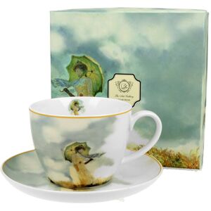 Filiżanka do kawy i herbaty porcelanowa ze spodkiem DUO Woman with Parasol Claude Monet 400 ml Filiżanka do kawy i herbaty porcelanowa ze spodkiem DUO Woman with Parasol Claude Monet 400 ml