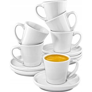 Inny producent FILIŻANKI 70ML ZESTAW 6 SZTUK BIAŁE CERAMICZNE KUBKI SPODKI MOKKA Inny producent FILIŻANKI 70ML ZESTAW 6 SZTUK BIAŁE CERAMICZNE KUBKI SPODKI MOKKA