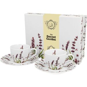 Filiżanki do espresso porcelanowe ze spodkami DUO CLASSIC LAVENDER 100 ml 2 szt Filiżanki do espresso porcelanowe ze spodkami DUO CLASSIC LAVENDER 100 ml 2 szt