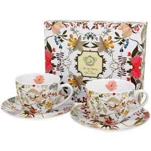 Filiżanki do kawy i herbaty porcelanowe ze spodkami DUO Biały William Kilburn 280 ml 2 szt Filiżanki do kawy i herbaty porcelanowe ze spodkami DUO Biały William Kilburn 280 ml 2 szt