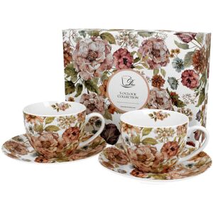 Filiżanki do kawy i herbaty porcelanowe ze spodkami DUO PASTEL FLOWERS WHTE 270 ml 2 szt Filiżanki do kawy i herbaty porcelanowe ze spodkami DUO PASTEL FLOWERS WHTE 270 ml 2 szt