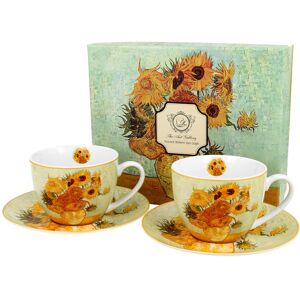 Filiżanki do kawy i herbaty porcelanowe ze spodkami DUO Sunflowers Vincent Van Gogh 280 ml 2 szt Filiżanki do kawy i herbaty porcelanowe ze spodkami DUO Sunflowers Vincent Van Gogh 280 ml 2 szt