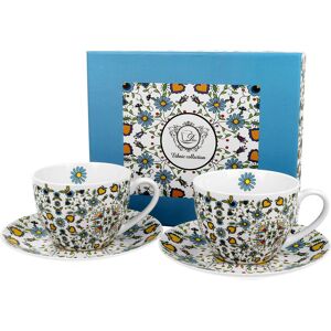 Filiżanki do kawy i herbaty porcelanowe ze spodkami DUO WZÓR KASZUBSKI 270 ml 2 szt Filiżanki do kawy i herbaty porcelanowe ze spodkami DUO WZÓR KASZUBSKI 270 ml 2 szt