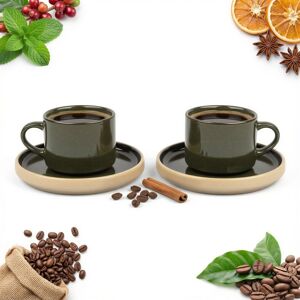 Sokomedica FILIŻANKI ZESTAW KAWOWY ZE SPODKAMI DO KAWY HERBATY 200 ml ZIELONE Ø 8,5cm Sokomedica FILIŻANKI ZESTAW KAWOWY ZE SPODKAMI DO KAWY HERBATY 200 ml ZIELONE Ø 8,5cm