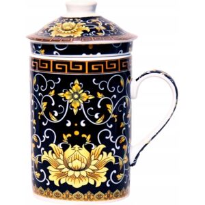 Inny producent GMMH Kubek Porcelanowy Z Sitkiem Do Herbaty Dla Miłośników Herbaty Inny producent GMMH Kubek Porcelanowy Z Sitkiem Do Herbaty Dla Miłośników Herbaty