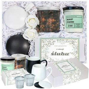 Cup&You Gotowy zestaw prezentowy Big Box Ślubny herbaty PREMIUM kubek x2 zaparzacz świeca sojowa herbata miłość prezent upominek na ślub wesele dla nowożeńc.. Cup&You Gotowy zestaw prezentowy Big Box Ślubny herbaty PREMIUM kubek x2 zaparzacz świeca sojowa herbata miłość prezent upominek na ślub wesele dla nowożeńc..