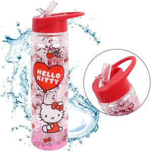 sarcia.eu Hello Kitty Plastikowa butelka/bidon ze słomką, transparentna butelka na wodę 550ml sarcia.eu Hello Kitty Plastikowa butelka/bidon ze słomką, transparentna butelka na wodę 550ml