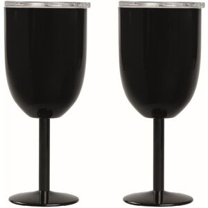 HOMLA Zestaw 2x kieliszek na wino RONNE czarny 0,36 l HOMLA Zestaw 2x kieliszek na wino RONNE czarny 0,36 l