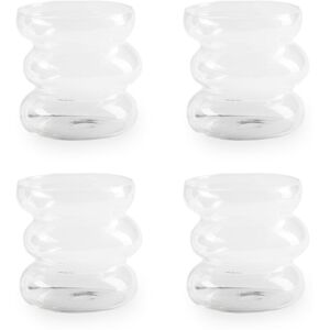HOMLA Zestaw 4x Szklanka BUBBLY transparentna, przekrzywiona 0,45 l HOMLA Zestaw 4x Szklanka BUBBLY transparentna, przekrzywiona 0,45 l