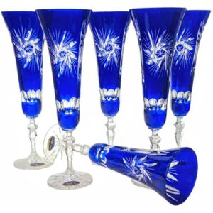 Inny producent Kobaltowe kryształowe kieliszki do szampana 170 ml Młynek Oliwka Inny producent Kobaltowe kryształowe kieliszki do szampana 170 ml Młynek Oliwka