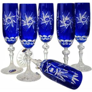Inny producent Kobaltowe kryształowe kieliszki do szampana 170ml Młynek Oliwka Inny producent Kobaltowe kryształowe kieliszki do szampana 170ml Młynek Oliwka