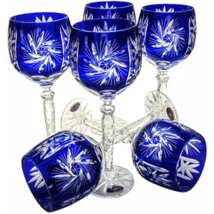 Inny producent Kobaltowe kryształowe kieliszki do wina 280ml Młynek Oliwka Inny producent Kobaltowe kryształowe kieliszki do wina 280ml Młynek Oliwka