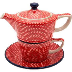 Komplet Czajnik 300 ml Filiżanka 200 ml - Ceramika Artystyczna Bolesławiec Komplet Czajnik 300 ml Filiżanka 200 ml - Ceramika Artystyczna Bolesławiec