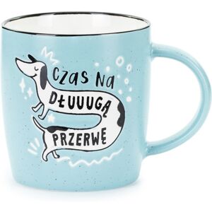 PartyDeco Kubek ceramiczny Pies z napisem, błękit, 350 ml PartyDeco Kubek ceramiczny Pies z napisem, błękit, 350 ml