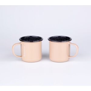 Emalco Enamelware Kubek emaliowany campingowy BBQ beżowy z czarnym środkiem 400 ml Emalco Enamelware Kubek emaliowany campingowy BBQ beżowy z czarnym środkiem 400 ml