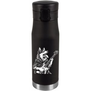 Inny producent Kubek Termiczny Grawer Prezent Imieniny Urodziny Srebrny PIES Z GITARĄ 007 Inny producent Kubek Termiczny Grawer Prezent Imieniny Urodziny Srebrny PIES Z GITARĄ 007