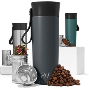 Inny producent KUBEK TERMICZNY TERMOS Z ZAPARZACZEM SITKIEM 360 ML Z PASKIEM Szary Inny producent KUBEK TERMICZNY TERMOS Z ZAPARZACZEM SITKIEM 360 ML Z PASKIEM Szary