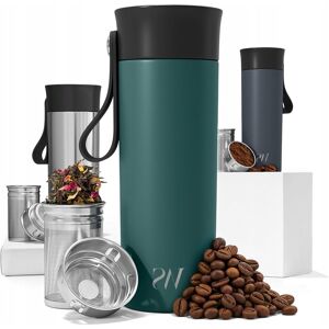 Inny producent KUBEK TERMICZNY TERMOS Z ZAPARZACZEM SITKIEM 360 ML Z PASKIEM ZIELONY Inny producent KUBEK TERMICZNY TERMOS Z ZAPARZACZEM SITKIEM 360 ML Z PASKIEM ZIELONY