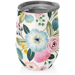 Inny producent Kubek Ze Stali Nierdzewnej Z Pokrywką Pastel Flowers 420 Ml - Chic-Mic Inny producent Kubek Ze Stali Nierdzewnej Z Pokrywką Pastel Flowers 420 Ml - Chic-Mic
