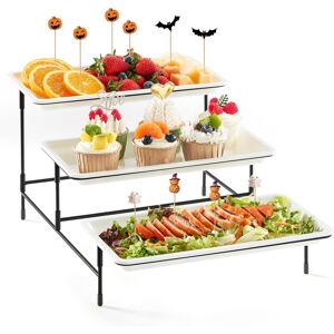 Inny producent Lifewit 3-poziomowa taca do serwowania na przyjęcia, plastikowe półmiski 30x17 cm do serwowania żywności, białe tace wielokrotnego użytku z czarnym .. Inny producent Lifewit 3-poziomowa taca do serwowania na przyjęcia, plastikowe półmiski 30x17 cm do serwowania żywności, białe tace wielokrotnego użytku z czarnym ..