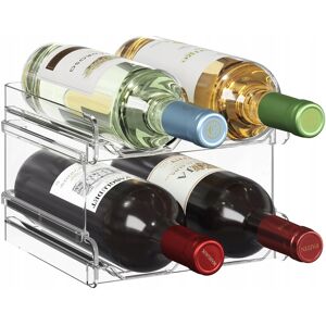 Inny producent Lifewit Plastikowy stojak organizer na wino do układania stos na 4 butelki Inny producent Lifewit Plastikowy stojak organizer na wino do układania stos na 4 butelki