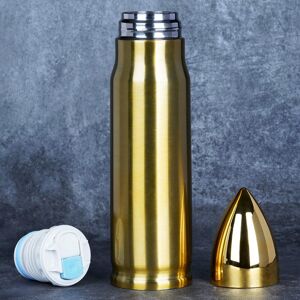 Inny producent Męski Termos Kubek w Kształcie Pocisku Pozłacany 500 ml Inny producent Męski Termos Kubek w Kształcie Pocisku Pozłacany 500 ml