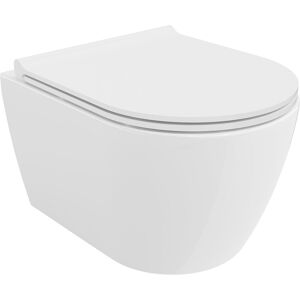 Mexen Carmen miska wc Rimless Tornado z deską wolnoopadającą slim, duroplast, biała połysk - 30880500T Mexen Carmen miska wc Rimless Tornado z deską wolnoopadającą slim, duroplast, biała połysk - 30880500T