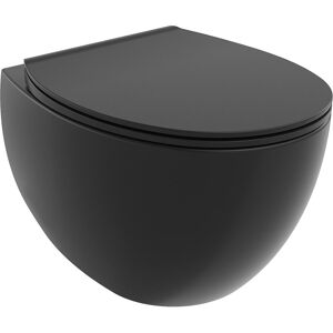 Mexen Egg miska wc Rimless z deską wolnoopadającą slim, duroplast, czarna mat - 30245070 Mexen Egg miska wc Rimless z deską wolnoopadającą slim, duroplast, czarna mat - 30245070