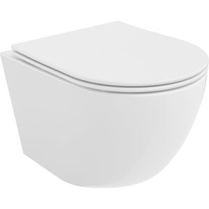 Mexen Lena miska wc Rimless Tornado z deską wolnoopadającą slim, duroplast, biała połysk - 30220400T Mexen Lena miska wc Rimless Tornado z deską wolnoopadającą slim, duroplast, biała połysk - 30220400T