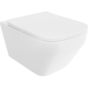 Mexen Riva miska wc Rimless Tornado z deską wolnoopadającą slim, duroplast, biała połysk - 30630200T Mexen Riva miska wc Rimless Tornado z deską wolnoopadającą slim, duroplast, biała połysk - 30630200T