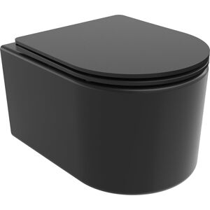 Mexen Sofia miska wc Rimless Tornado z deską wolnoopadającą slim, duroplast, czarna mat - 30541085T Mexen Sofia miska wc Rimless Tornado z deską wolnoopadającą slim, duroplast, czarna mat - 30541085T