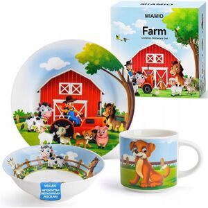 Inny producent MIAMIO Zestaw Naczyń Dla Dzieci Porcelana Talerz Miska Kubek Inny producent MIAMIO Zestaw Naczyń Dla Dzieci Porcelana Talerz Miska Kubek
