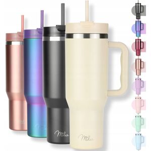 Inny producent MILU Kubek Termiczny 1200ml Słomka Uchwyt Stal Nierdzewna 40oz Beżowy Inny producent MILU Kubek Termiczny 1200ml Słomka Uchwyt Stal Nierdzewna 40oz Beżowy