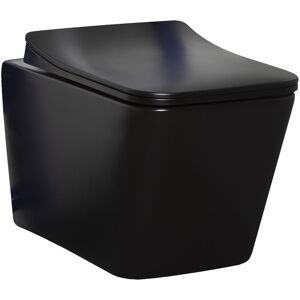 Inny producent Miska WC podwieszana Tinos BLM z deską (czarny mat) Inny producent Miska WC podwieszana Tinos BLM z deską (czarny mat)