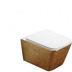 Miska WC wisząca Corciano Elegance Line Luxe Gold Złoto-Biała Strukturalna 52x35x35 cm Miska WC wisząca Corciano Elegance Line Luxe Gold Złoto-Biała Strukturalna 52x35x35 cm