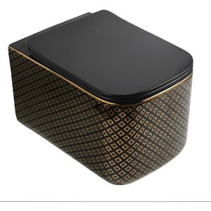 Miska WC wisząca Corciano Nexa 3 Midnight Gold Edition 51x34x35 cm Miska WC wisząca Corciano Nexa 3 Midnight Gold Edition 51x34x35 cm