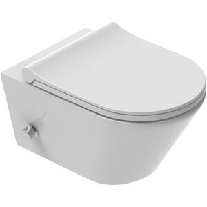 Domotechnika Miska WC z funkcją bidetu, Tornado z baterią ciepła zimna /woda +deska duroplast slim soft close, biała Domotechnika Miska WC z funkcją bidetu, Tornado z baterią ciepła zimna /woda +deska duroplast slim soft close, biała