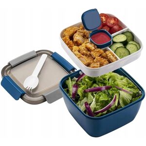 Inny producent MUJUZE Lunchbox Dla Dzieci i Dorosłych Z Przegródkami Niebieska Inny producent MUJUZE Lunchbox Dla Dzieci i Dorosłych Z Przegródkami Niebieska